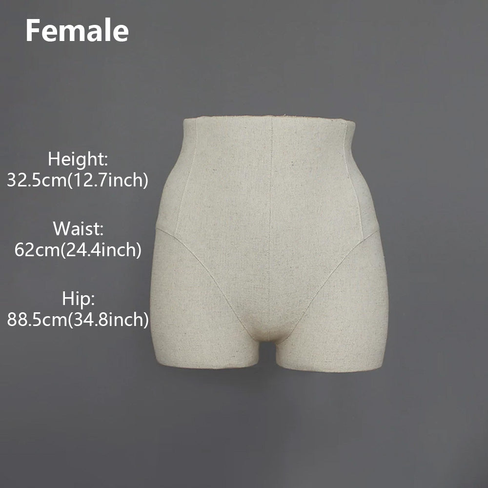 JELIMATE Male & Female Buttocks Mannequin for Underwear Swimwear Shorts Belt Display Stand