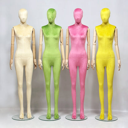 Colorful Female Full Body Mannequin - 71.6" Premium Fiberglass Adjustable Display Mannequin