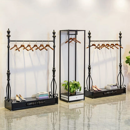 JELIMATE 70.8" Black Iron Clothing Rack – Heavy Duty Garment Rack for Boutique & Bedroom