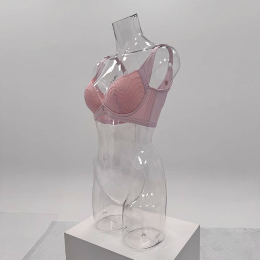Transparent Female Half-Body Mannequin | 3D Photo Shoot Stand for Lingerie & Swimwear