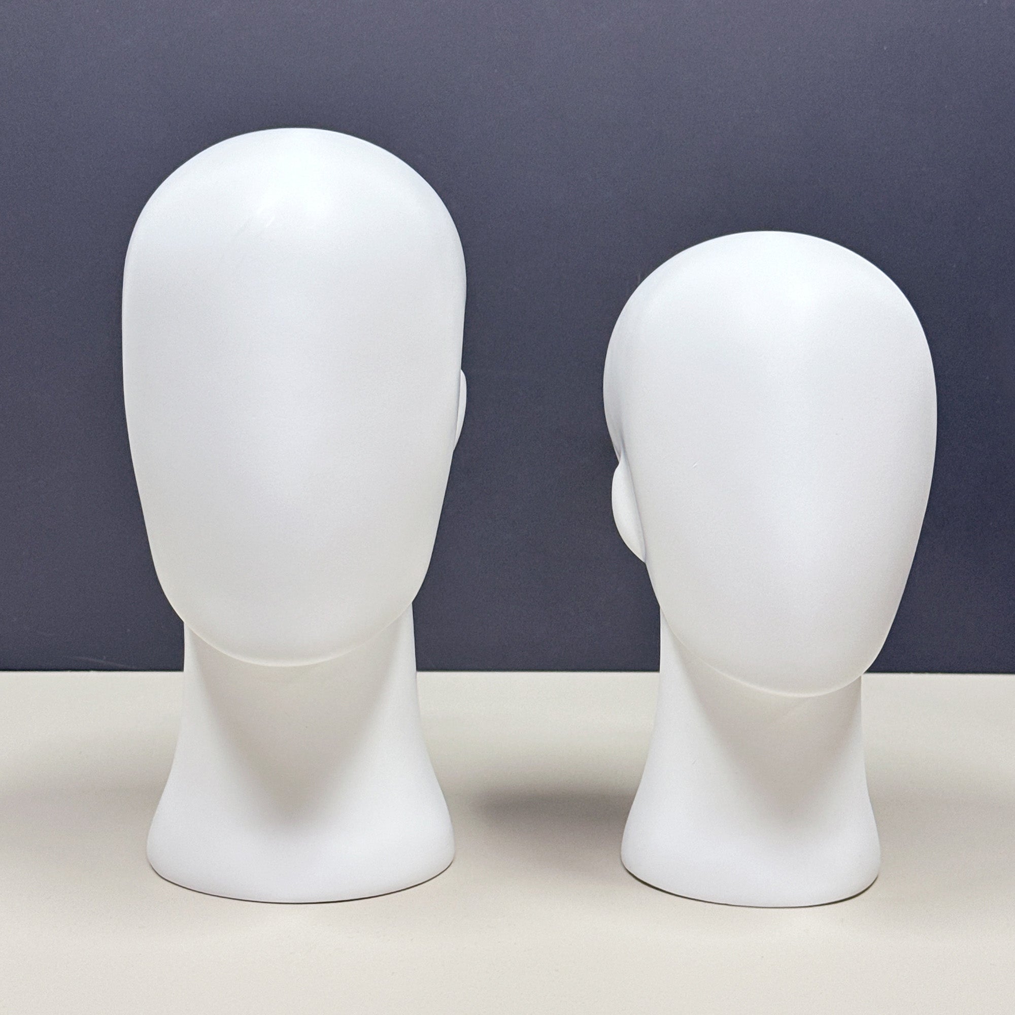 White Abstract Mannequin Head - Professional Display Stand for Wigs, Hats & Accessories