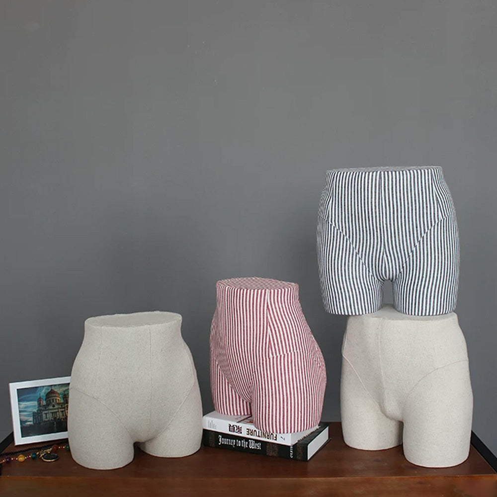 JELIMATE Male & Female Buttocks Mannequin for Underwear Swimwear Shorts Belt Display Stand