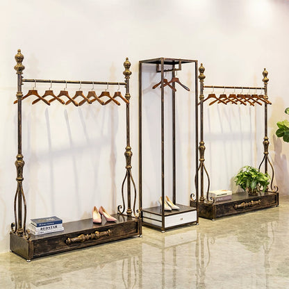 JELIMATE 70.8" Antique Bronze Clothing Rack – Iron Garment Rack for Bedroom & Boutique