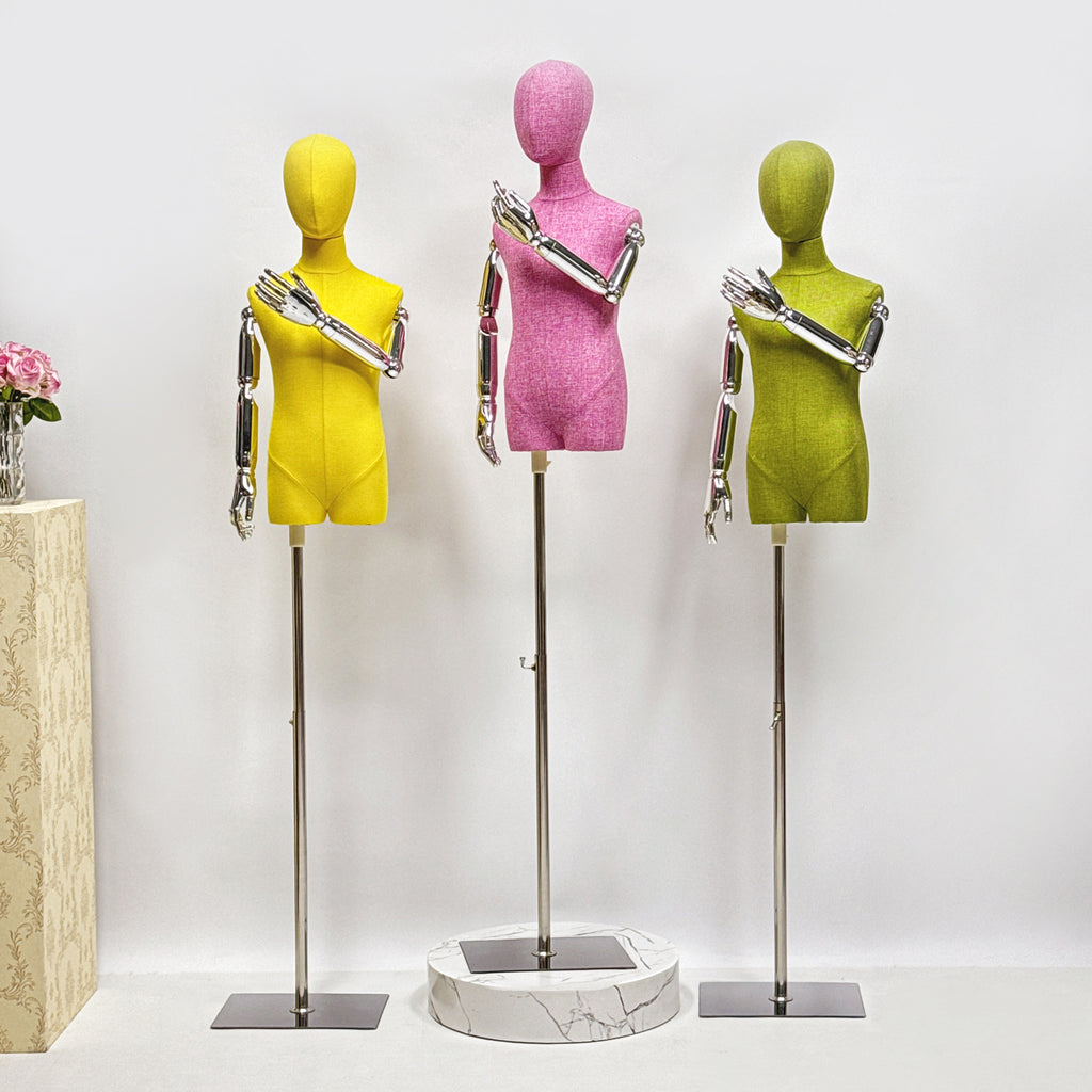 Newest Kids Mannequins Collection | Half Body Bamboo Linen Childrens Mannequin | 8 Years