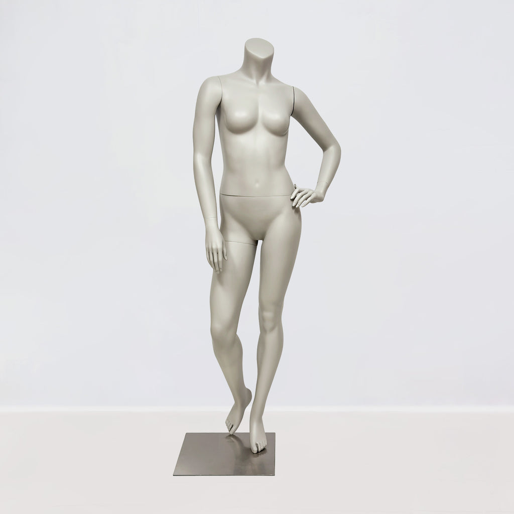 Jelimate Female Athletic Headless Mannequin - Fiberglass Display for Activewear