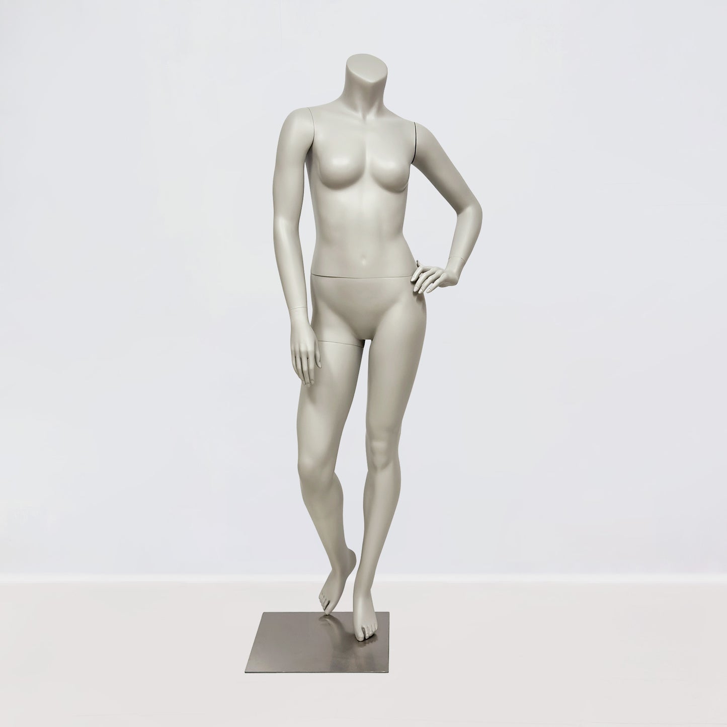 Jelimate Female Athletic Headless Mannequin - Fiberglass Display for Activewear