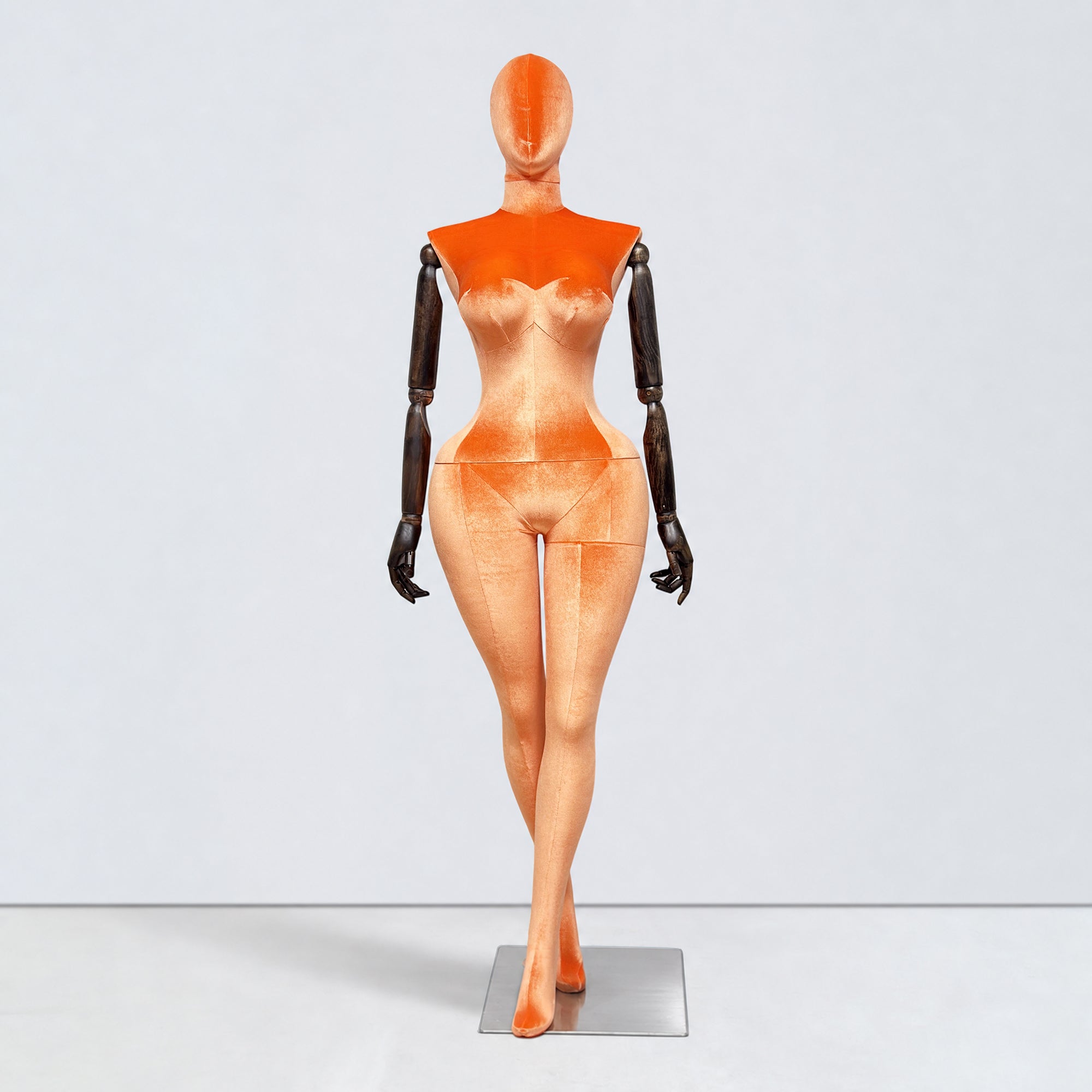 JELIMATE Plus Size Velvet Female Mannequin | Curvy Hourglass Full Body Display Form