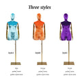 Velvet Display Form - Luxury Plus Size Female Mannequin Torso with Gold Arms | JELIMATE