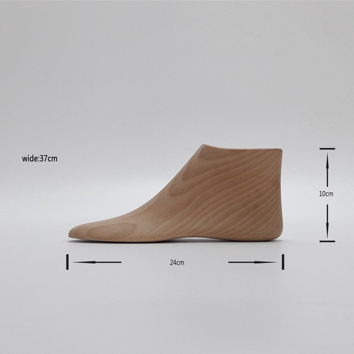 JELIMATE Wooden Foot Mannequin Flat & High Heel Beech Wood Shoe Sock Display Prop