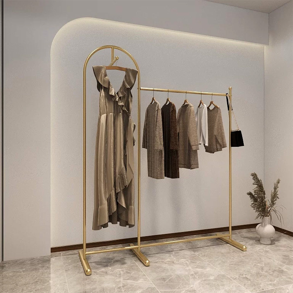 JELIMATE Arched Clothing Rack 66" Floor Standing Boutique Garment Display Stand