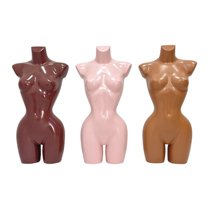 JELIMATE Female Torso Mannequin with Bust & Slim Waist – Lingerie & Swimwear Display Form