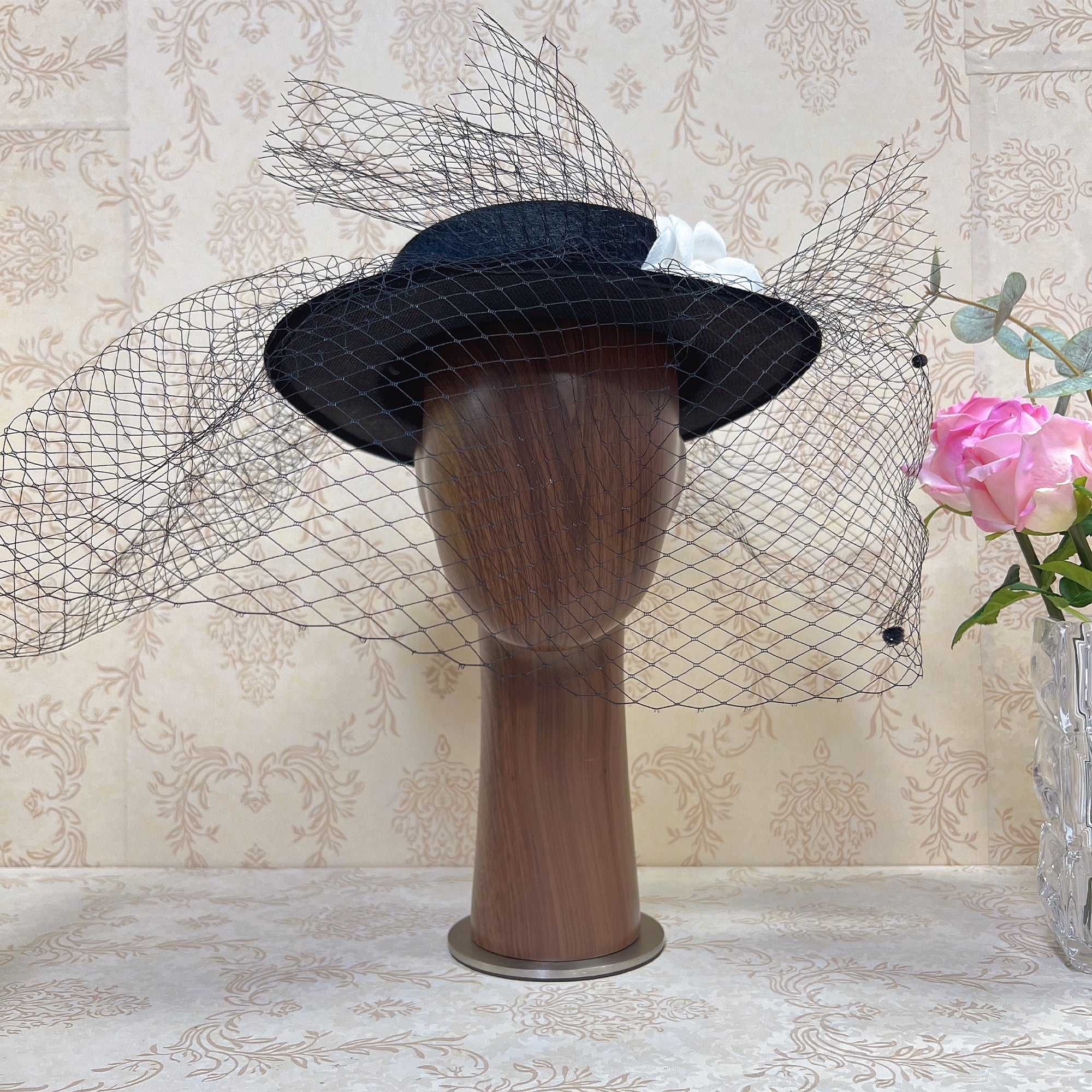 Jelimate Water Transfer Wooden Head Effect Fiberglass Mannequin Head Display,Hat Mannequin Head Dress Form,Sunglasses Headband Display Head Model Props