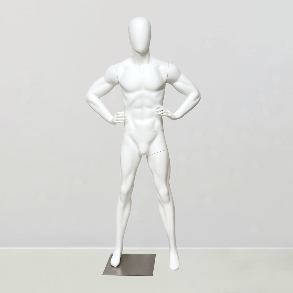 Male Athletic Mannequin - Muscular Fitness Display Mannequin with Detachable Arms and Legs for Sportswear