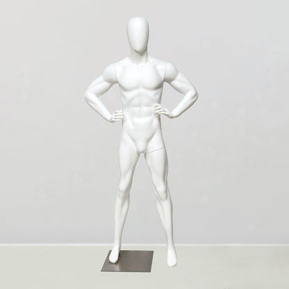 Male Athletic Mannequin - Muscular Fitness Display Mannequin with Detachable Arms and Legs for Sportswear