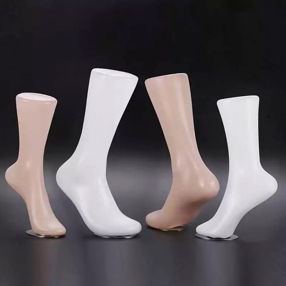 JELIMATE Foot Mannequin for Socks & Hosiery Display – Male Female PE Foot Form Stand