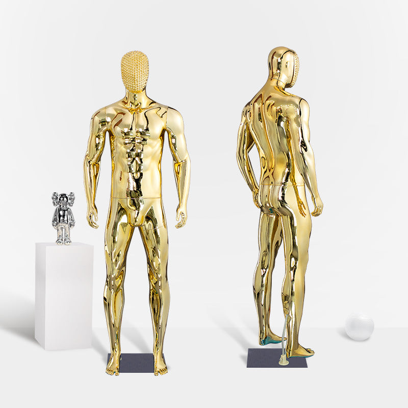 Electroplated Male Mannequin - Full Body Display for Men's Fashion | JELIMATE