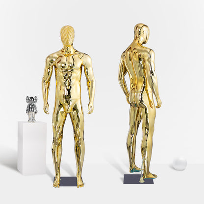 Electroplated Male Mannequin - Full Body Display for Men's Fashion | JELIMATE