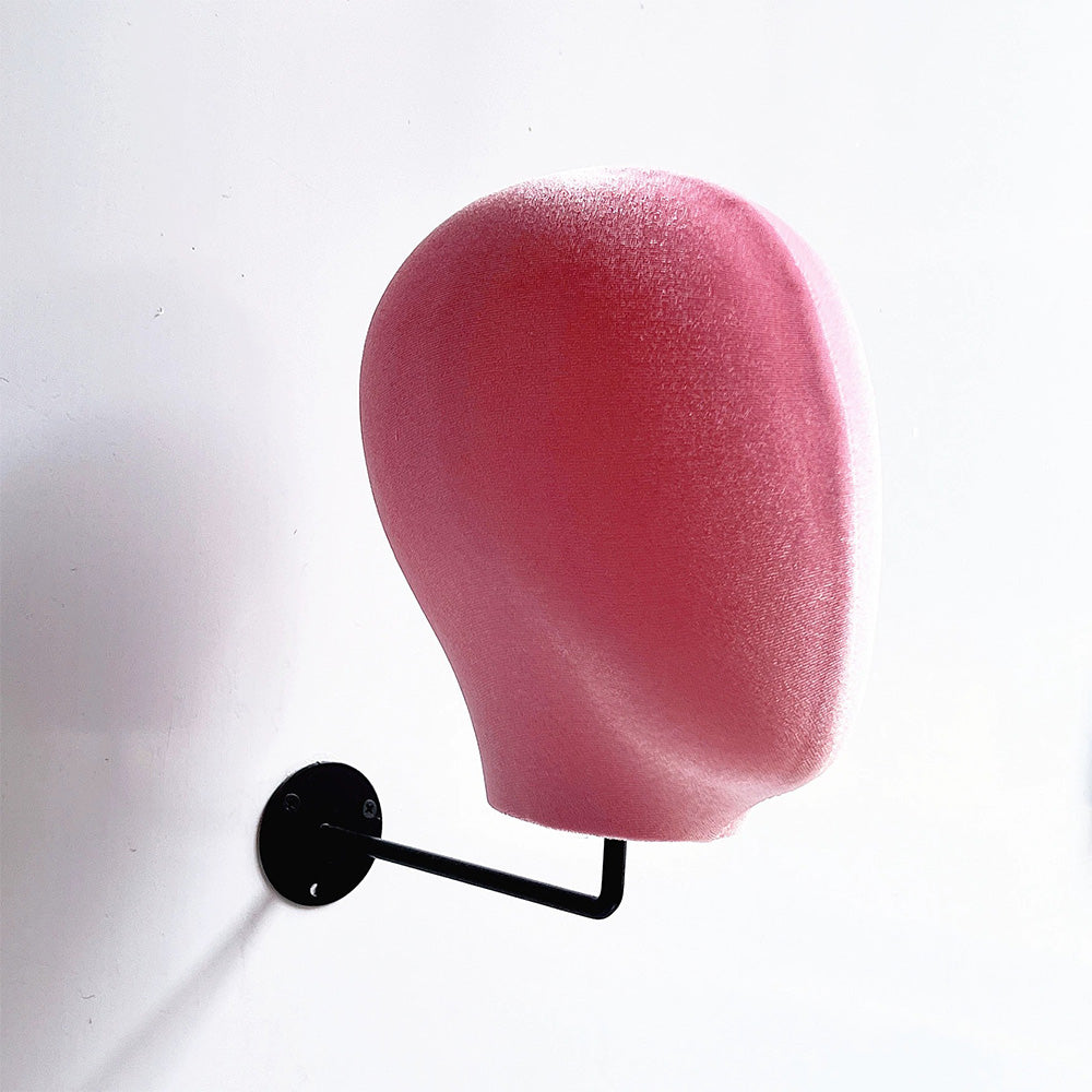 Jelimate Wall Mounted Mannequin Head,Linen/Velvet Mannequin Head With Hanging Base,Hat Display Head Mannequin,Wig Display Stand Manikin Head,Store Display Mannequin Head Stand JMH01