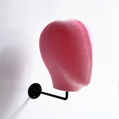 Jelimate Wall Mounted Mannequin Head,Linen/Velvet Mannequin Head With Hanging Base,Hat Display Head Mannequin,Wig Display Stand Manikin Head,Store Display Mannequin Head Stand JMH01