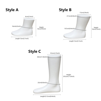 Mannequin Foot Display Props | Male Female Kids Fiberglass Foot Model for Sock & Shoe Store