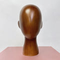 Jelimate Brown Wooden Mannequin Head Form Hat Display Head,Wood Head Mannequin For Hat Display Stand,Headband Wig Sunglasses Display Head Model