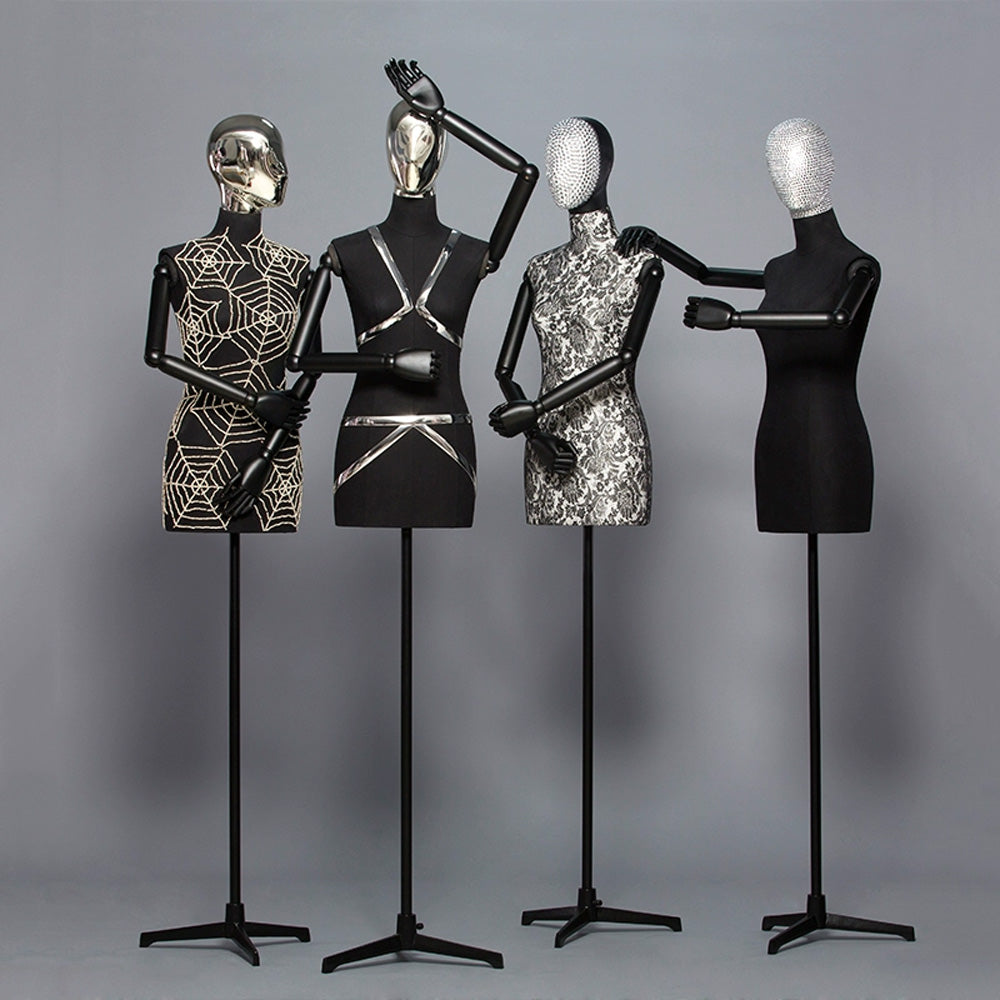 Adult Female Half Body Dress Form Mannequin Torso with Wooden Hand – JELIMATE