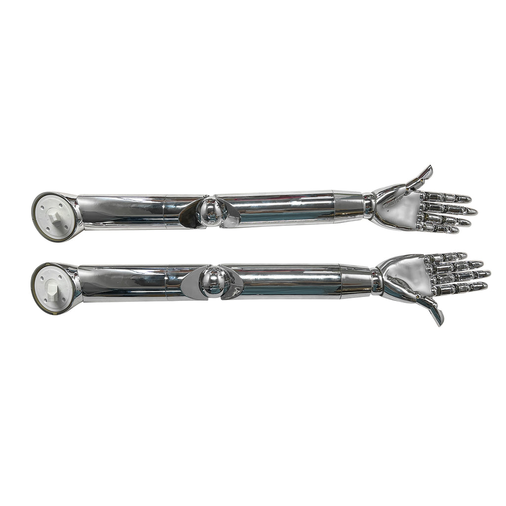 Jelimate Gold Chrome Hand Mannequin – Plug-In Arm with Moveable Finger Joints for Jewelry & Fashion Display
