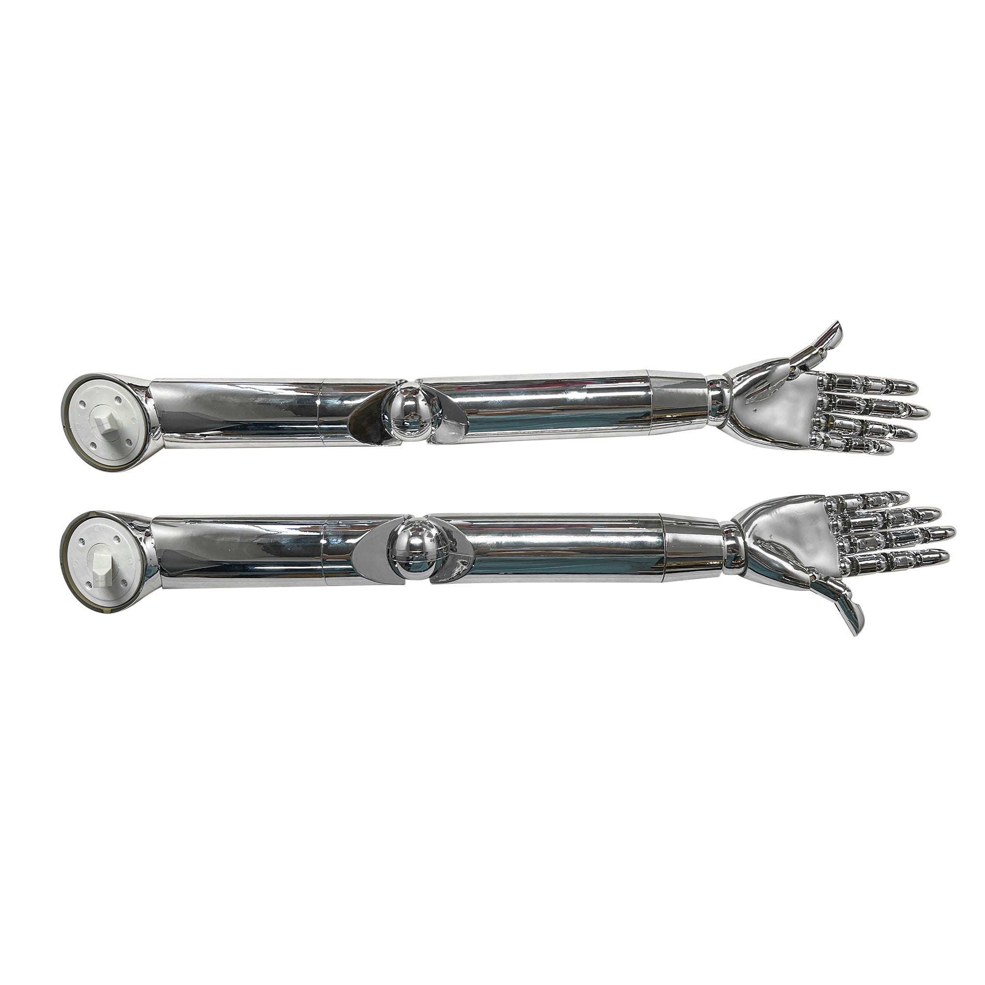 Jelimate Gold Chrome Hand Mannequin – Plug-In Arm with Moveable Finger Joints for Jewelry & Fashion Display