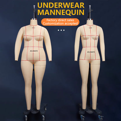 Professional full body lingerie dress form 34B 90D for swimwear pattern making.