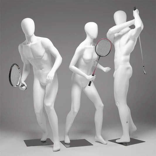 Sports Mannequin Full Body - Golf Tennis Display Prop | Fiberglass Male Female