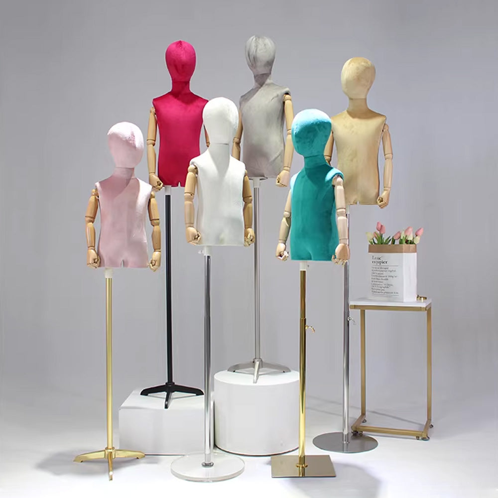 Colorful Velvet Kids Mannequins: Elevate Your Boutique &amp; Product Displays
