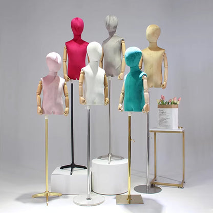 Colorful Velvet Kids Mannequins: Elevate Your Boutique &amp; Product Displays