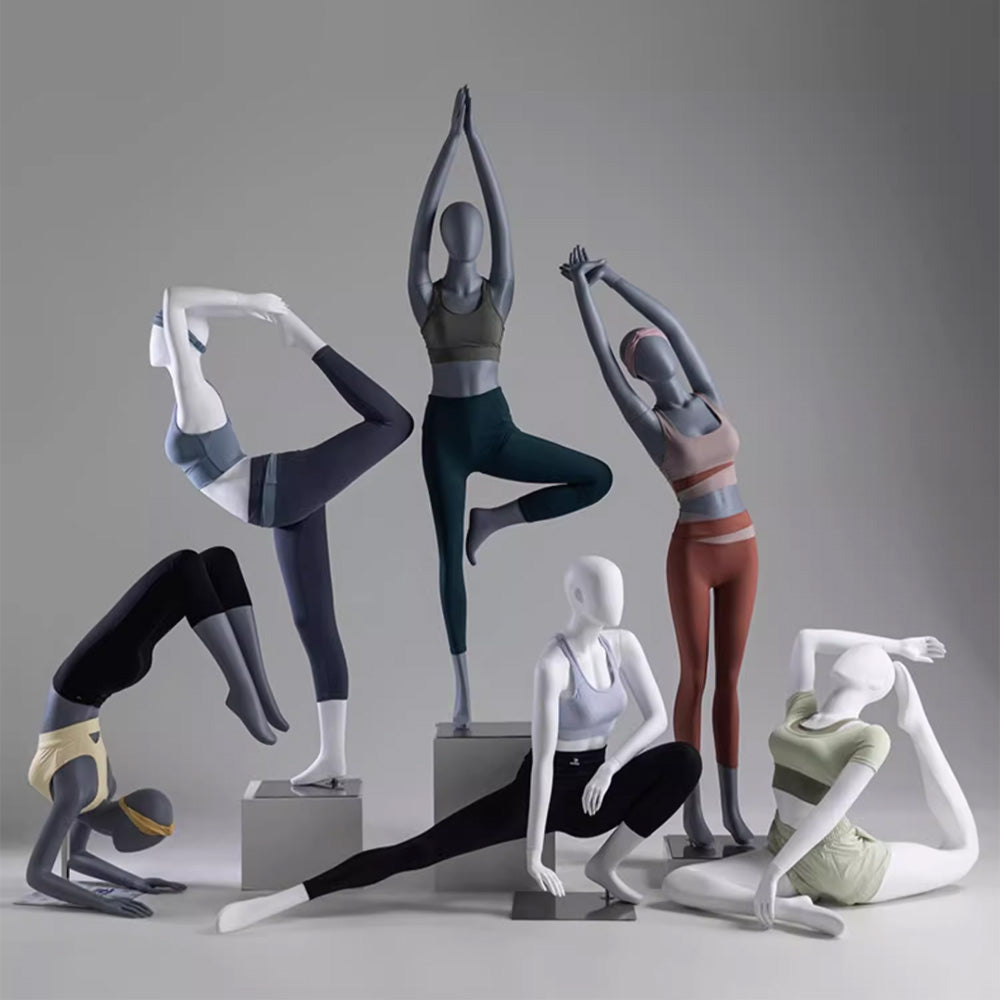 Full Body Female Yoga Mannequin - 8 Dynamic Poses