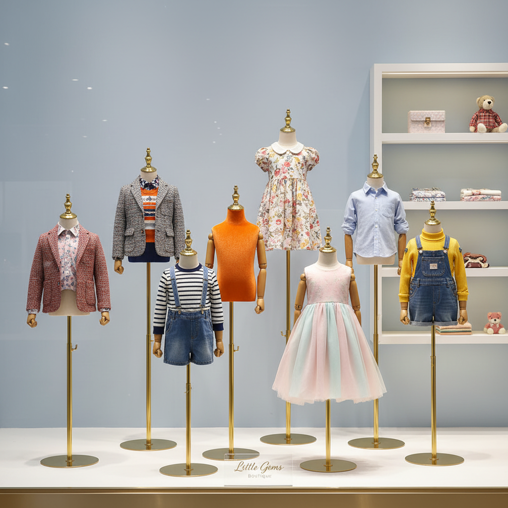 彩色天鹅绒模特橱窗展示1