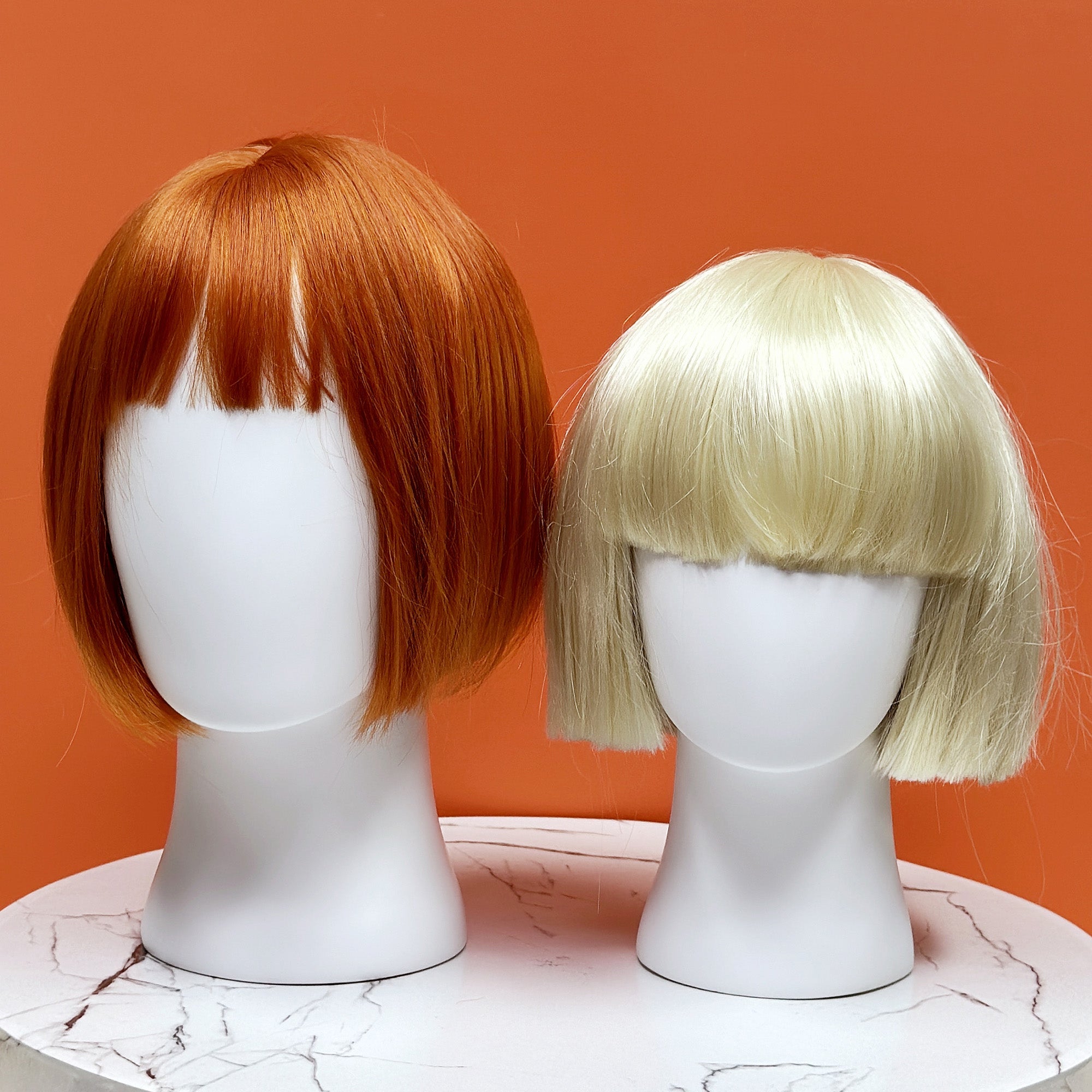 White Abstract Mannequin Head - Professional Display Stand for Wigs, Hats & Accessories