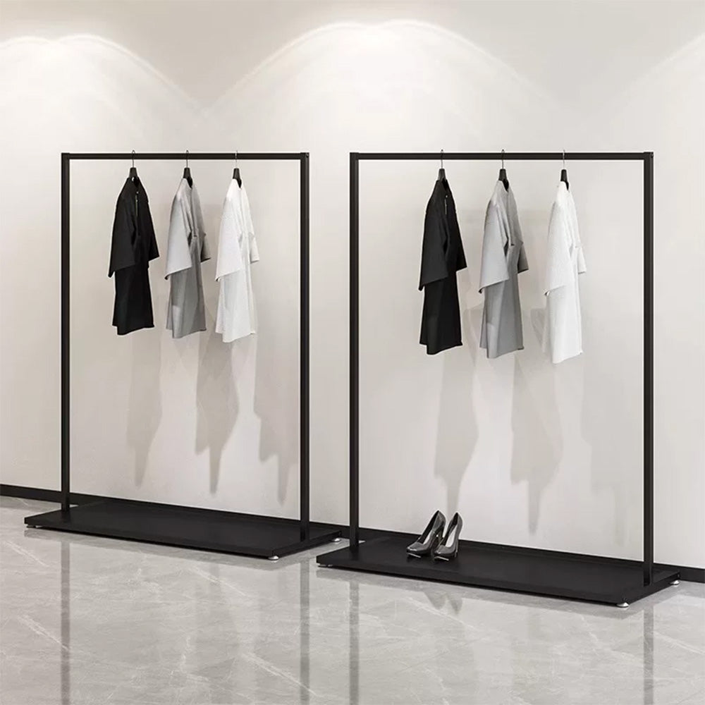 JELIMATE Black Floor-Standing Clothing Display Rack for Retail Store & Home Closet