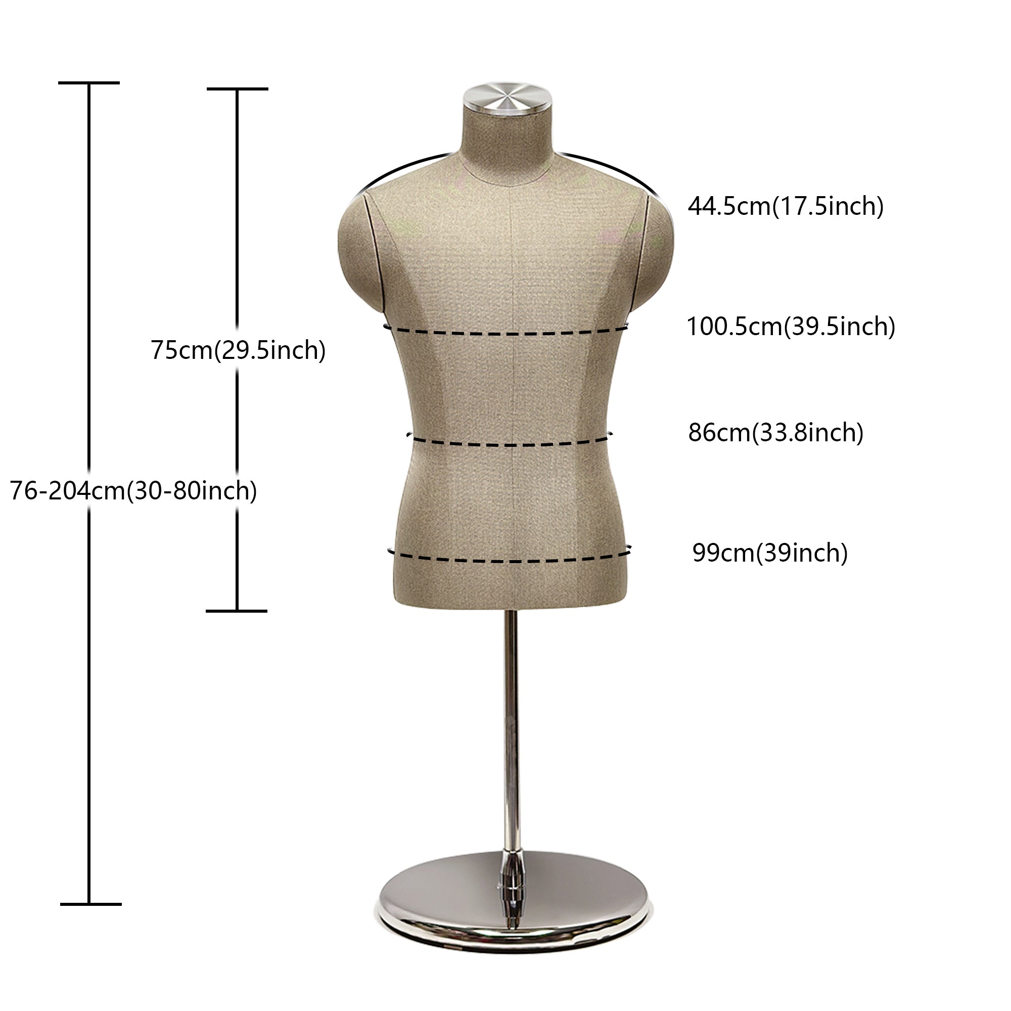 JELIMATE Adult Female/Male Mannequin Torso For Desktop,Female/Male Upper Torso Mannequin With Base Tabletop Dress Form,Countertop Male Dummy Mannequin Clothing Store Shirt Suit Display Model