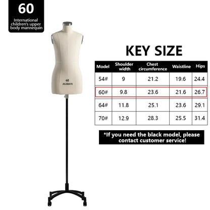 JELIMATE Professional Childrens Adjustable Dress Form (Pin-Insertable & Flocked)