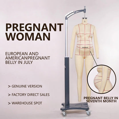 7-9 Months Pregnancy Maternity Dress Form | Optimized for SHEIN Size S Standard