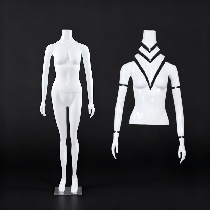 Full-Body Ghost Mannequin Props (Male & Female) | 3D Hollow Detachable Torso for Apparel Photography
