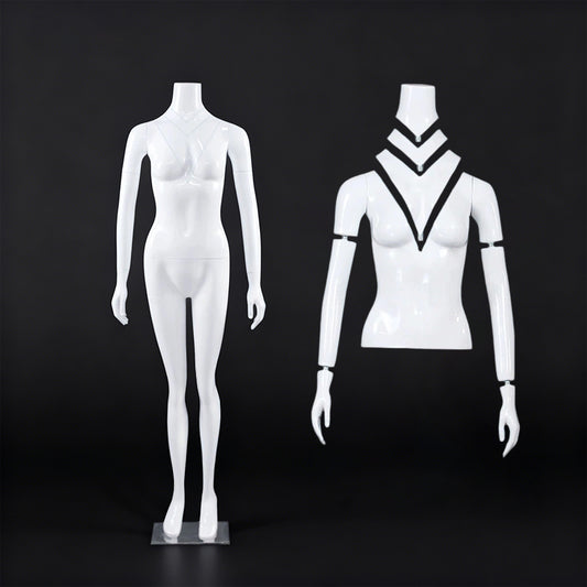 Full-Body Ghost Mannequin Props (Male & Female) | 3D Hollow Detachable Torso for Apparel Photography