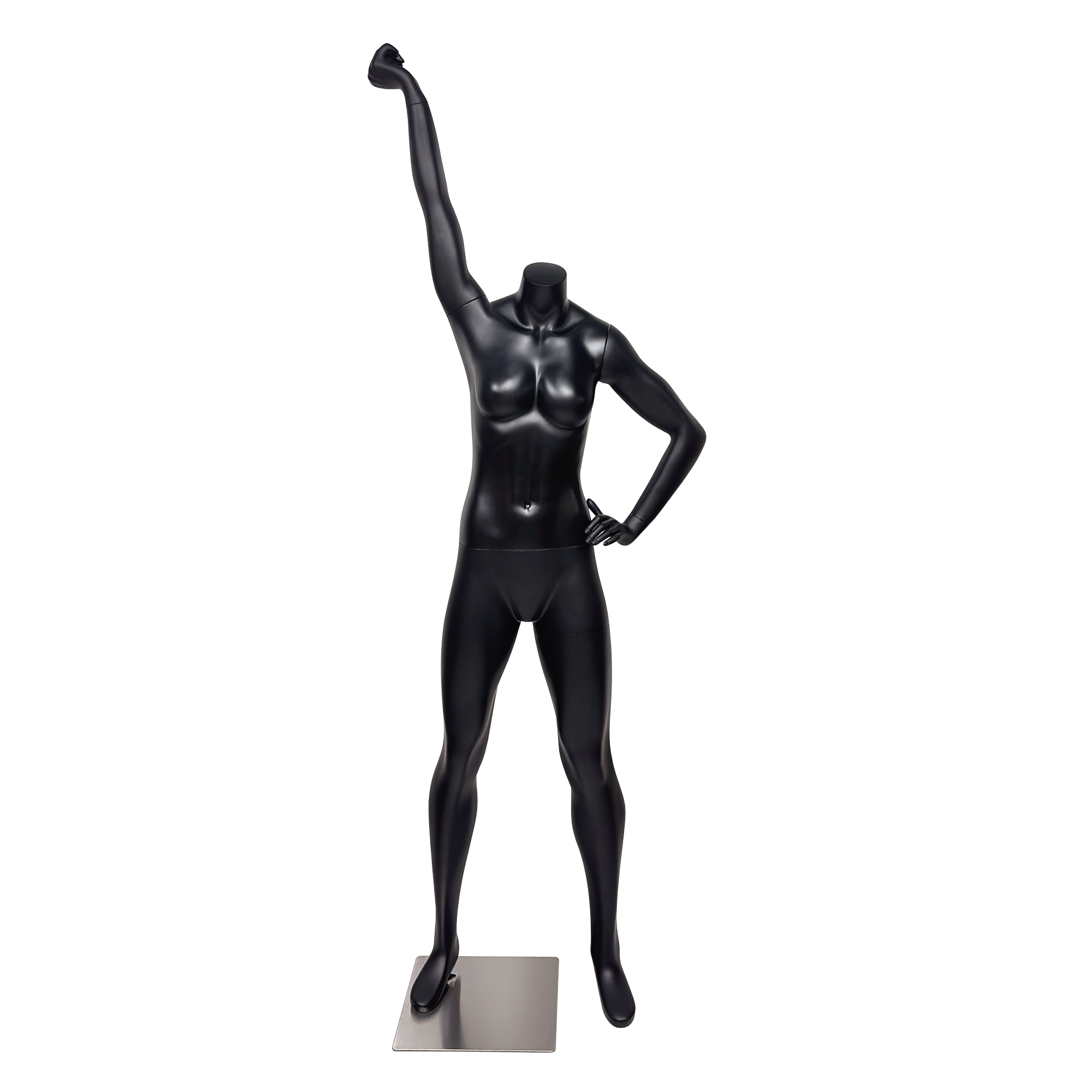 JELIMATE Female Athletic Dumbbell Mannequin - Headless Sports Display for Gym & Boutique