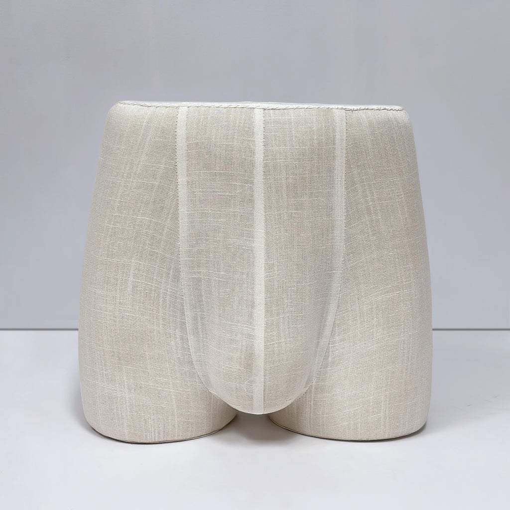JELIMATE Male Underwear Display Mannequin Bottom – Fiberglass Butt Form with Linen Cover