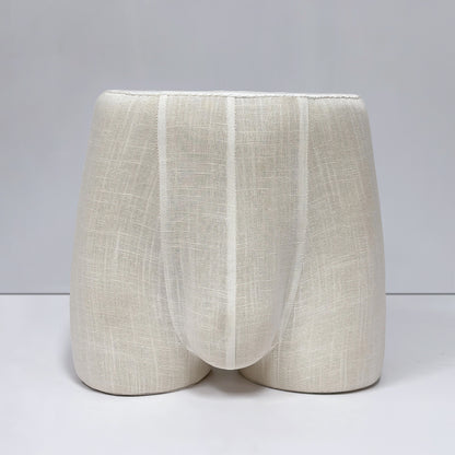JELIMATE Male Underwear Display Mannequin Bottom – Fiberglass Butt Form with Linen Cover