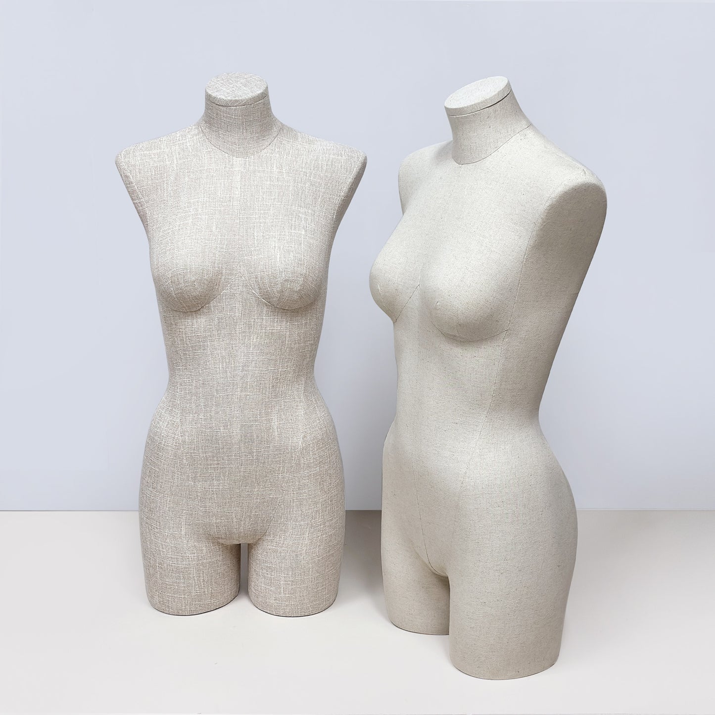 JELIMATE Half Body Mannequin Torso, Linen Dress Form for Lingerie Underwear Display
