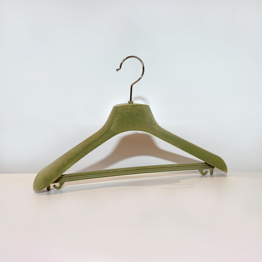 JELIMATE Olive Green Velvet Flocked Plastic hangers bulk 100 pack - Non-Slip Premium Closet Organizer