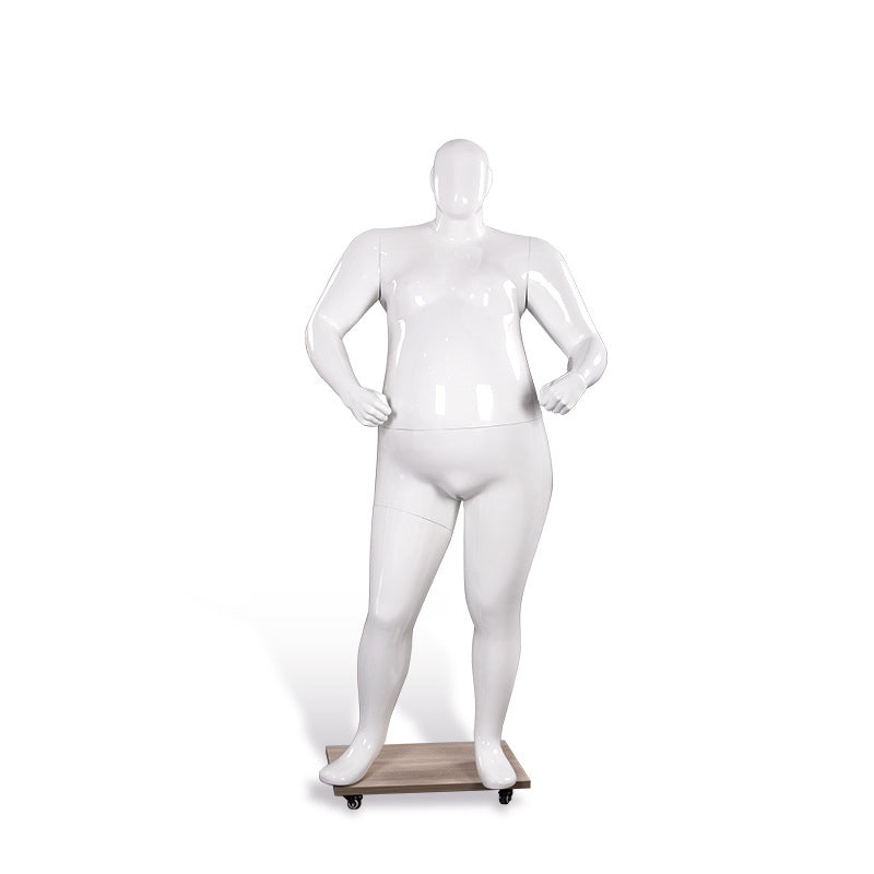 Plus Size Male Full Body Mannequin - European American Style for Large Size Clothing Display