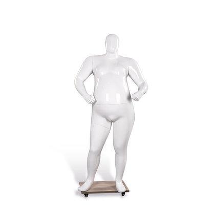 Plus Size Male Full Body Mannequin - European American Style for Large Size Clothing Display