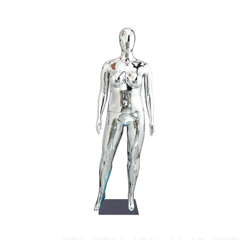 Plus Size Female Mannequin - Electroplated Curvy Full Body Display Model