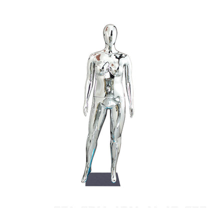 Plus Size Female Mannequin - Electroplated Curvy Full Body Display Model